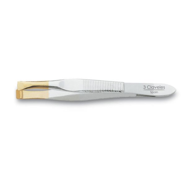 3C Pęseta złota szeroka 8cm 3C Pęseta złota szeroka 8cm